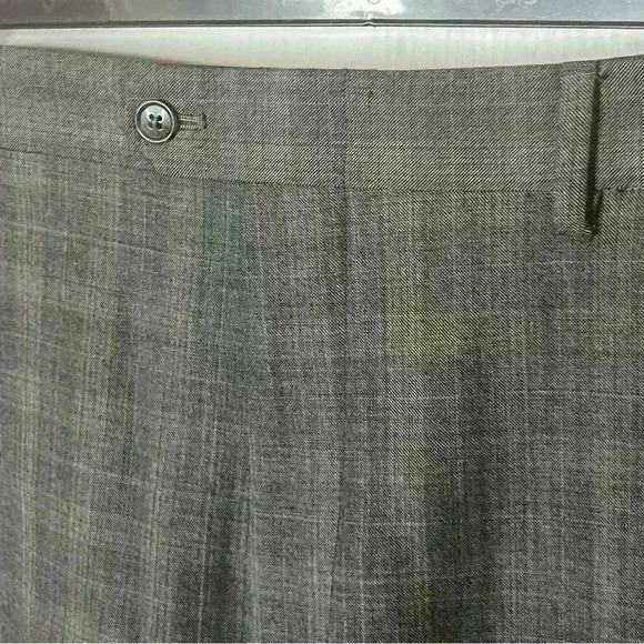Tommy Hilfiger Trouser Dress Pant Men 36x31 Dark Gray Straight Slacks 100% Wool - Picture 5 of 9